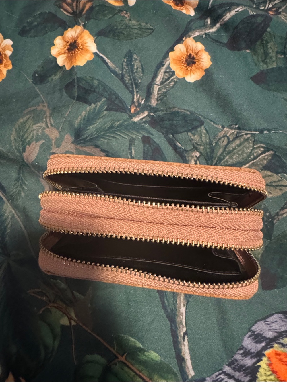 Portugal Cork Fish Print Zip Wallet - Brown - Picture 2 of 4